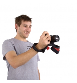Zápěstní popruh Miggo pro mirrorless fotoaparáty, černo-červený