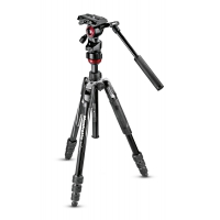Manfrotto Befree Live - 4 sekční hliníkový stativ s fluidní hlavou a zámky M-Lock (MVKBFRT-LIVE)